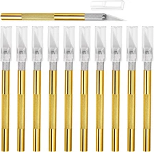 15 Pack Exacto Knife Set Hobby Craft Kit Gold