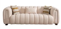 Beiges 3-Sitzer-Sofa Stoffsofa Modern GemüTlich Designersofa