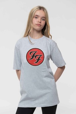 Foo Fighters Kids T Shirt FF Band Logo new Official Heather Grey Ages 3-14 Yrs