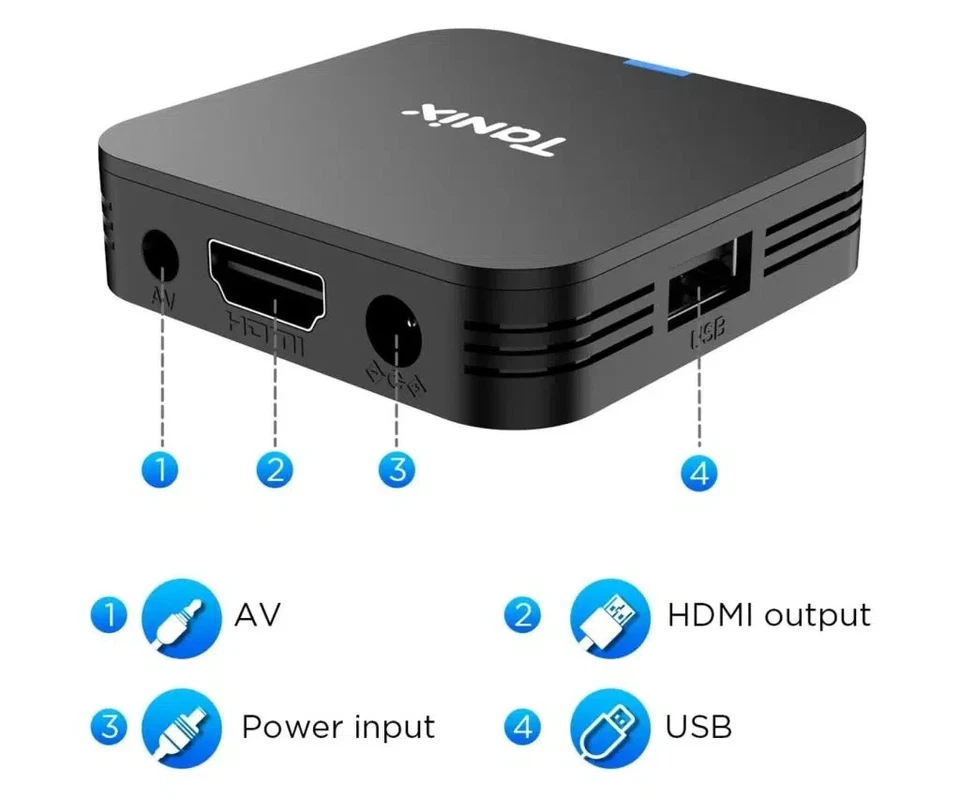Tanix TX1 Mini Android 10 Smart TV Box Allwinner H313 2.4G Wifi 4K HD 2GB 16GB  - Image 3 of 4