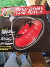 Zoo Med Deep Dome Lamp Fixture for Pets Black, 8.5" Diameter, 160W