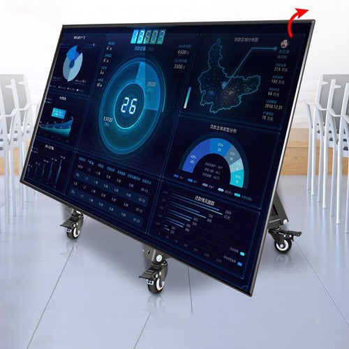 Low Height Mobile TV Stand Steel Mobile TV Cart for Office Exhibitions Stage - Picture 5 of 7