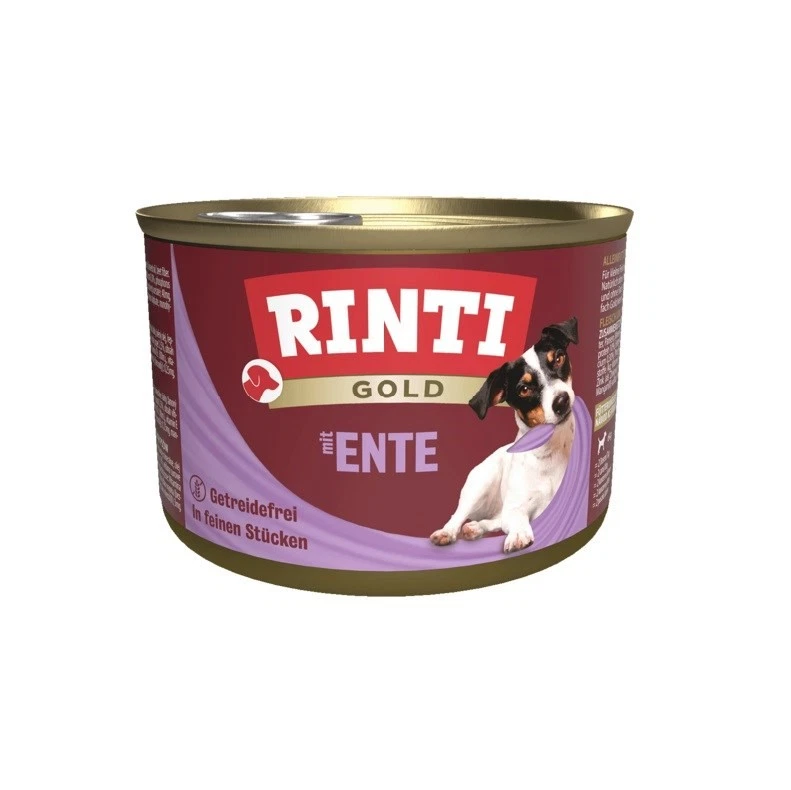 4000158910011 RINTI Gold Duck - Nassfutter für Hunde - 185g RINTI