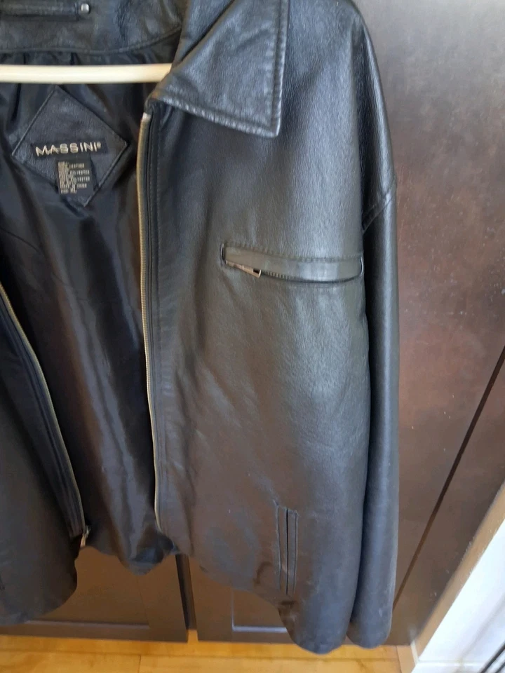 CHAQUETA DE CUERO MASSINI HOMBRE Foto 3 de 4