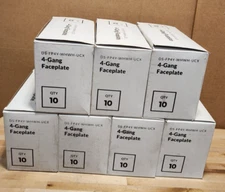 (70) Deako 4-Gang Faceplate DS-FP4Y-WHWH-UCX Screwless Snap In, White