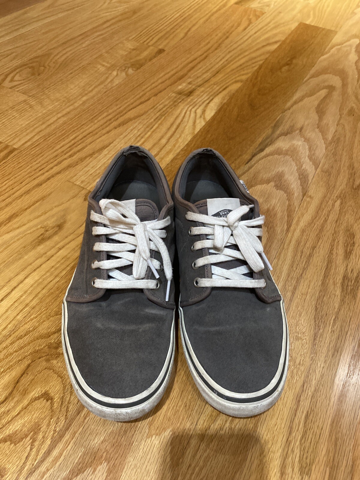 vans chukka low dark grey canvas & pewter skate shoes