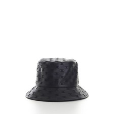 CELINE 940$ Black Leather Bucket Hat - Mini T...