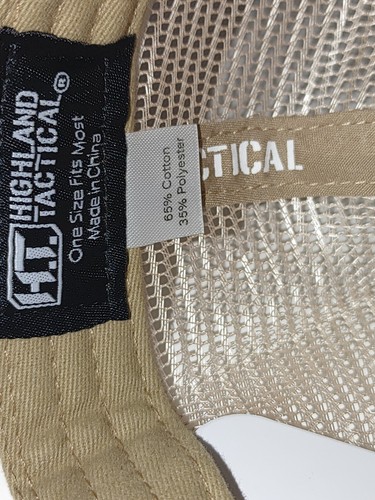 Highland Tactical Khaki USA Logo Snapback Cap NWT - Picture 3 of 8