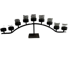 Jan Barboglio Arco Candelabra  Forged Iron Base 44"  x 12" x 7"