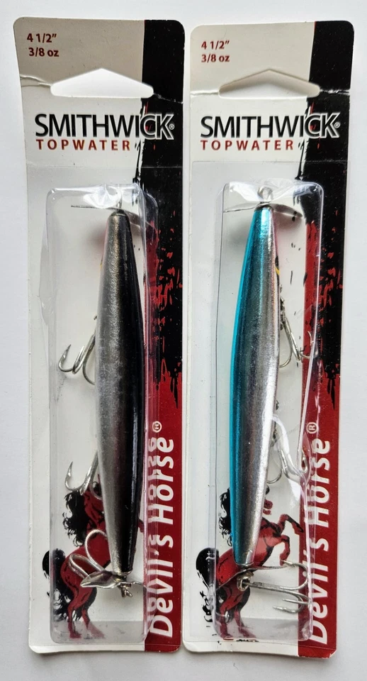(Набор из 2) Smithwick дьявола лошадь Topwater приманки 3/8 унций, 4 1/2» 2 цвета новый  - Изображение 2 из 4