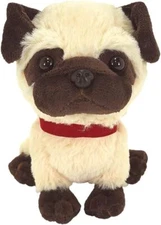 Sun Lemon Pups! Pug Puppy Plush Toy Fawn (S) 16cm Stuffed Animal Dog Japan 