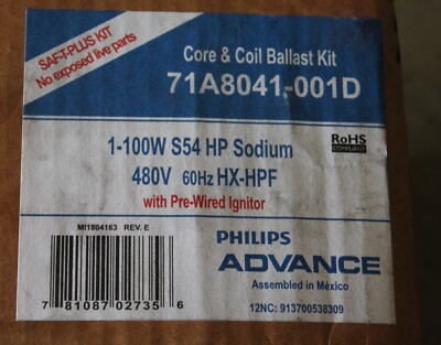 Philips Advance 71A8071-001D Core and Coil Ballast Kit, 1-100W