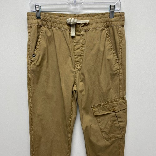 Lucky Brand Boys Brown Drawstring Elastic Waist Stretch Pull On Cargo Pants XL - Picture 2 of 10