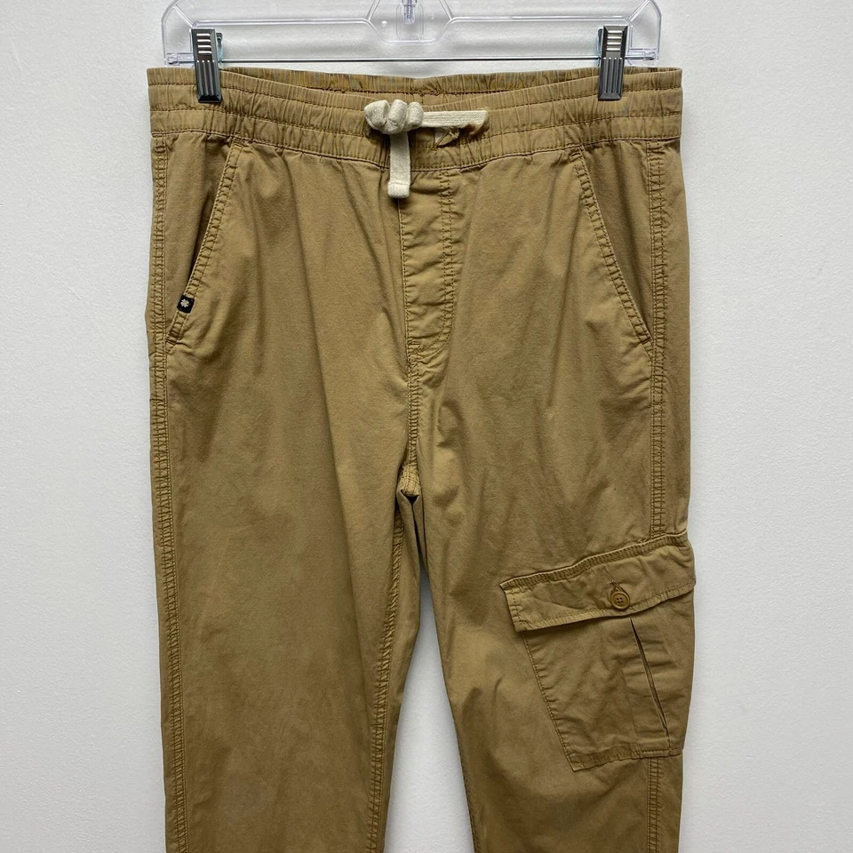 Lucky Brand 男孩 棕色 抽绳 弹性腰围 弹力 拉工装裤 XL — 第 2/4 张图片