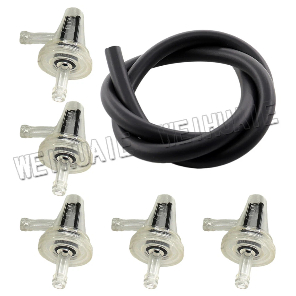 5x Clear Inline Gas Right Angle Fuel Filter For Motorcycle 6mm 7mm & 6*9 Line Foto 2 de 4