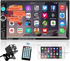 Radio estéreo de coche doble Din enlace de espejo manos libres Bluetooth con pan