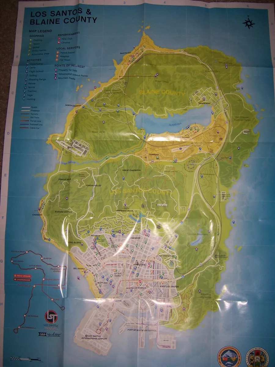 Very detailed Los Santos public transportation map : r/GTAV