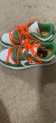 off white pine green dunk low