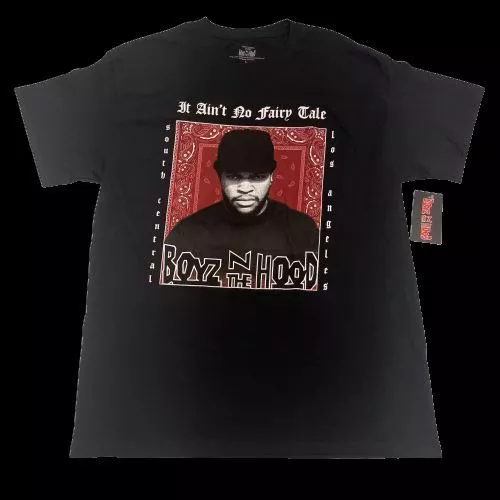 Boyz N The Hood Mens Black T-Shirt Cotton Crew Neck It Ain't No Fairytale Large - Picture 1 of 7