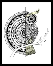 Digital designed sticker framed mandal art for your home or office table