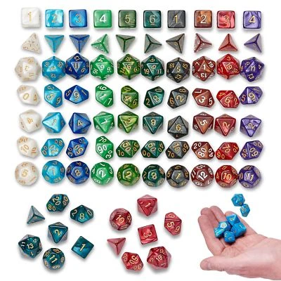 THE TWIDDLERS 140 Stk 20 x 7 Polyedrische Würfel für Dungeons & Dragons Pathfinder Rollens...