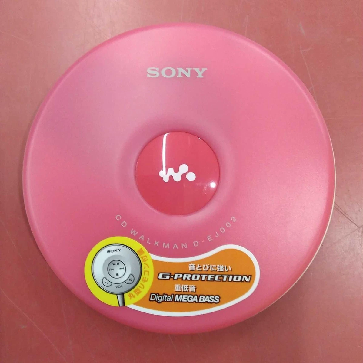 SONY D-EJ002 PINK Portable CD Player Walkman main body only From Japan Tested