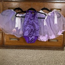 Girl's Dance Costume - Purple Ballet Tutu Flowers Rose Petals - Size Small