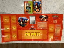 POKEMON 2004 EX FIRE RED BOX (NO CARDS) RULE BOOK, CARD LIST, AND BENCH