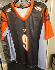Men's Fashion-Men's NFL Cincinnati Bengals 9 Burrow 3D printed shirt sz L