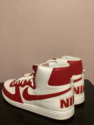 Nike Terminator High Shoes White University Red FJ4454-100  display picture 2