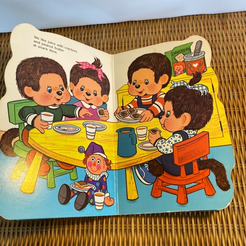 The Original Monchhichi: We Love Play School 1983 Golden Shape Board Book VTG - Picture 10 of 14