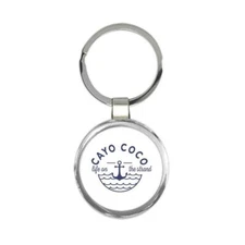Cayo Coco Life on the Strand : Gift Round Keychain Beach Travel Souvenir Cuba