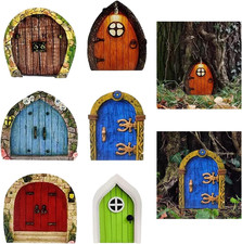 6 Piezas Puertas de Hadas para Árboles de Jardín, Casas de Hadas para el Jardín Adornos Outdoo