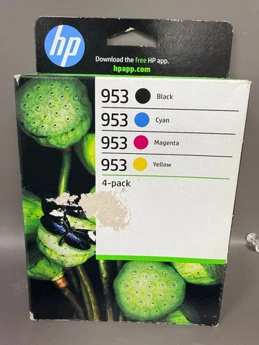 HP 953 4-Pack Genuine Ink Cartridges Black Cyan Magenta Yellow New Indate BNIB