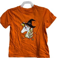 Wonder Nation GIRL'S HALLOWEEN THEMED S/S SHIRT  UNICORN WITH WITCH HAT 12m