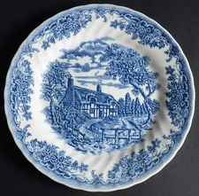Churchill The Brook Blue  Dinner Plate 10542712