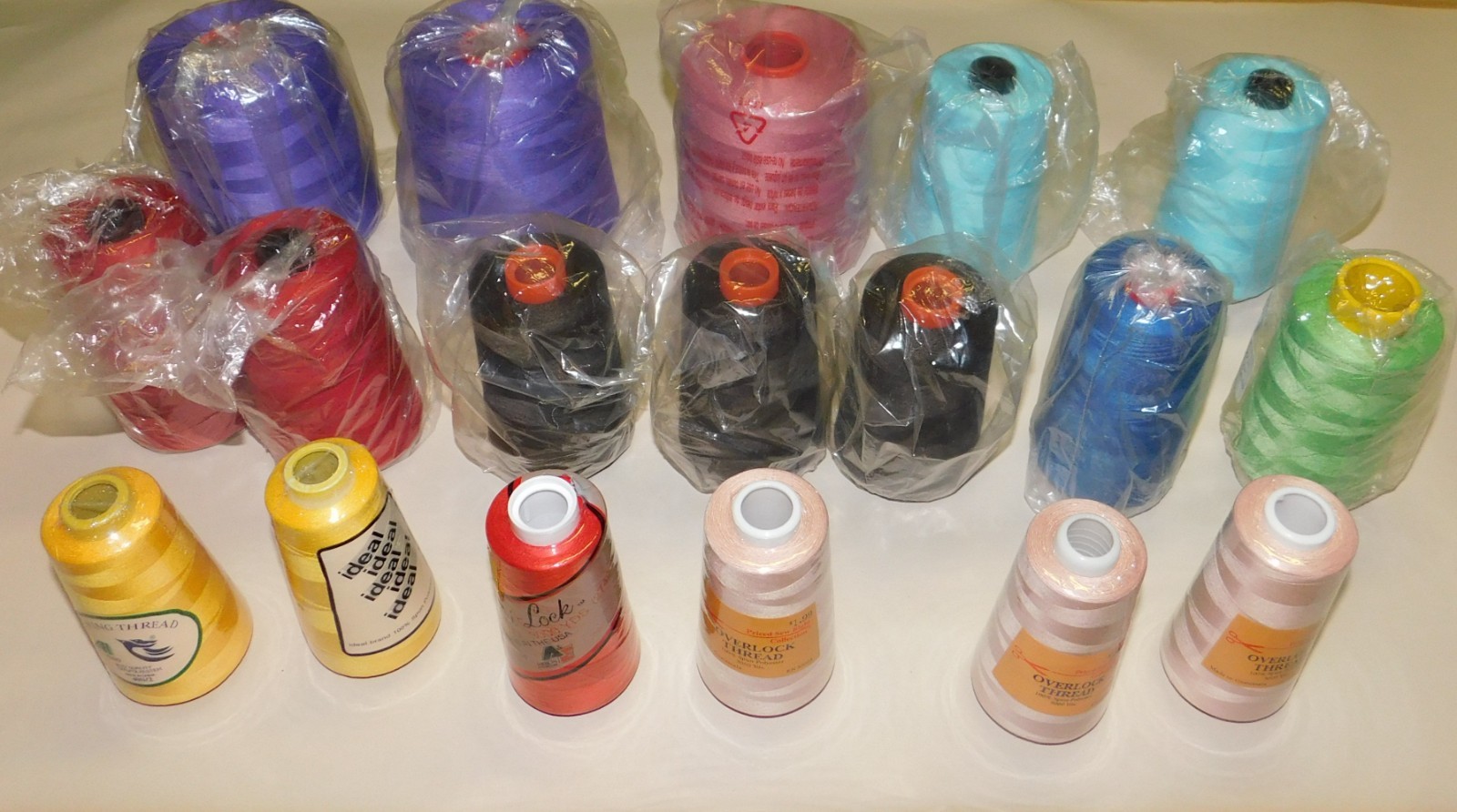 Lot of 18 NEW Serger Overlock Sewing Thread Cones COTTON | eBay