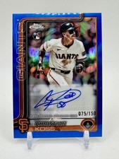 2025 Topps Chrome Update #AC-CK Christian Koss Autographs Blue Refractor /150