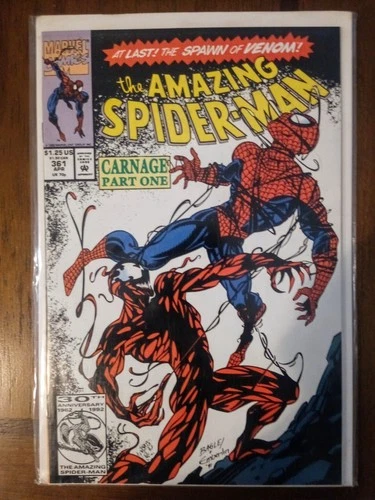 THE AMAZING SPIDERMAN #361 9.8 MINT +- 1992 - 1ST FULL APP OF CARNAGE! KEY!A GEM