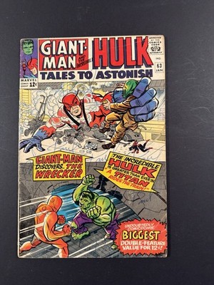 Tales to Astonish #63 Marvel 1965 Giant-Man Wasp Hulk Silver Age Comic Book