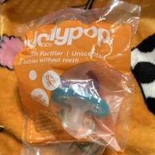 JollyPop Newborn Pacifier Blue White Unscented Single Piece Silicone 0 BPA
