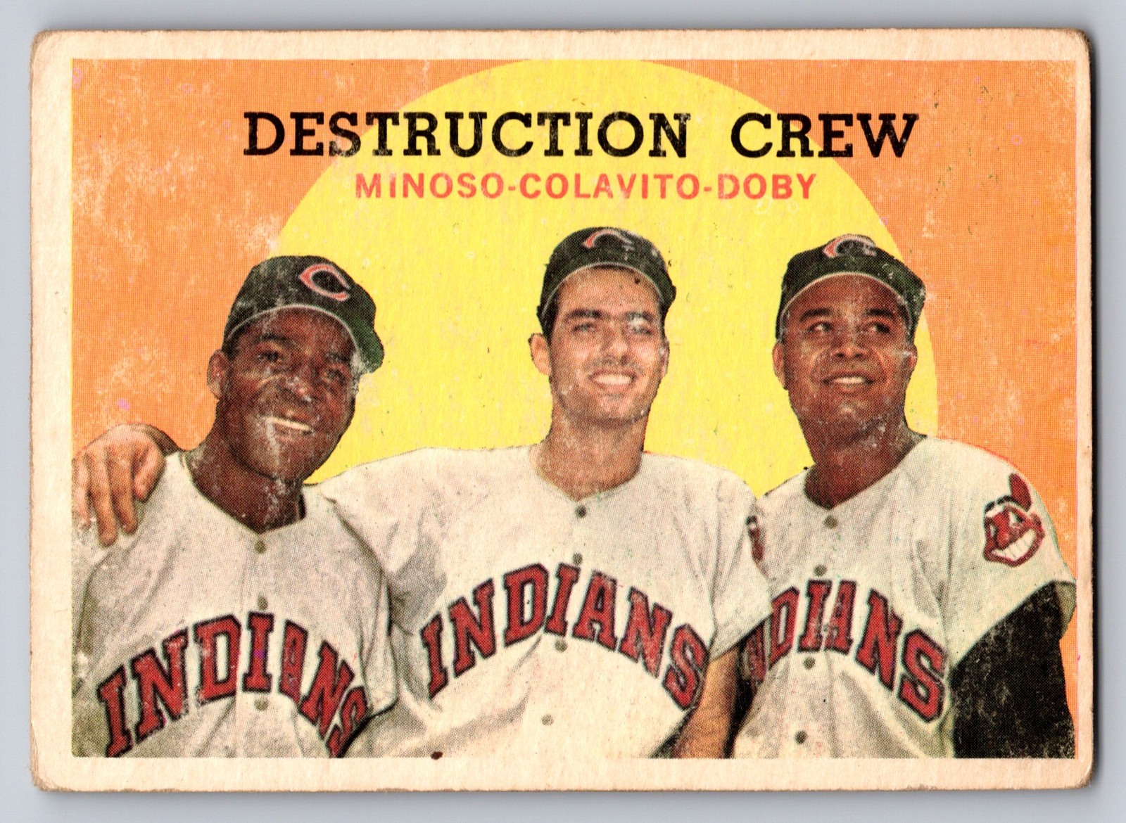 Minnie Minoso / Rocky Colavito / Larry Doby #166 Baseball Cards 1959 Topps trading card — raw and PSA graded price guide