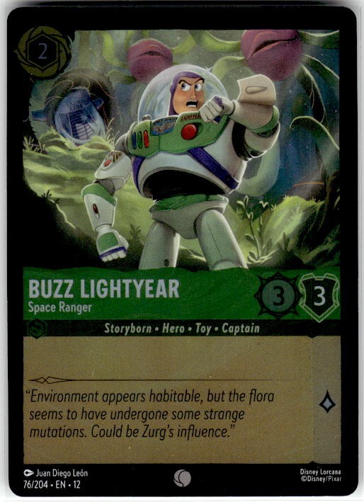 Buzz Lightyear - Space Ranger 76/204 Common Wilds Unknown Lorcana Cold Foil NM