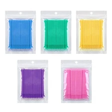 500 Pcs Micro Applicator Brush, Micro Swabs, Disposable Eye Lashes Mascara Wands