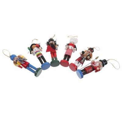  6 Pcs Deko-nussknacker Weihnachtsbaum -Anhänger Nussknackerfiguren
