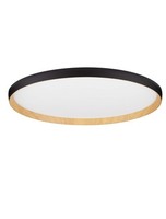 Nova Luce Vomos Led-Deckenleuchte 60 Cm Schwarz-Holz Dimmbar Cct 2700-3000 K 55