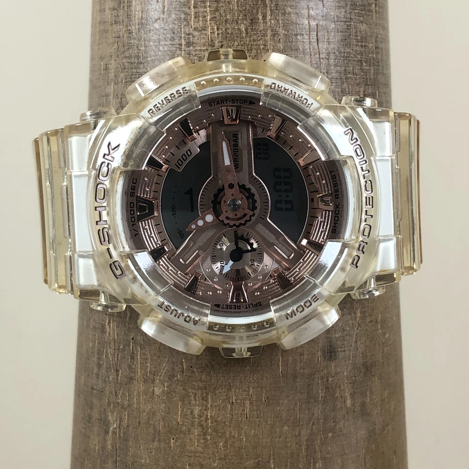 Casio G-Shock Womens GMA-S110SR Clear Quartz Analog Digital 41mm Watch 7 1/4" - Image 2 of 4