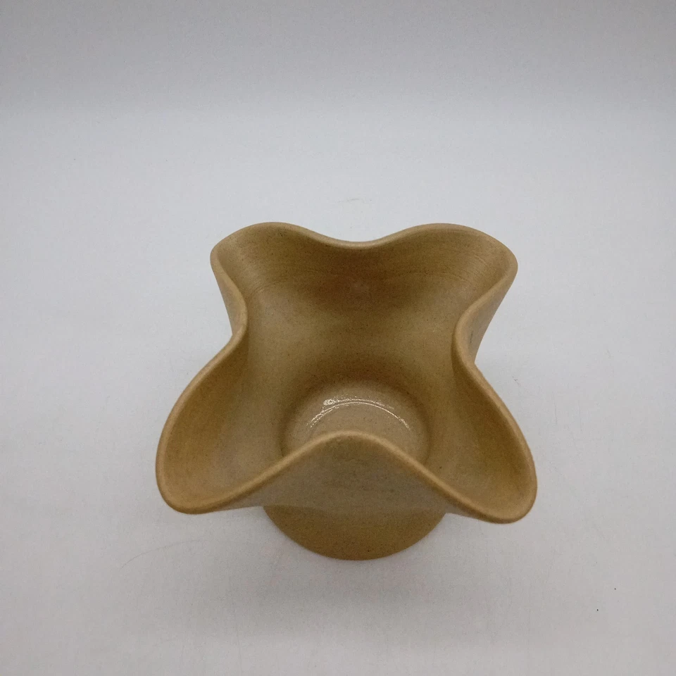 HILLSTONIA Moira Studio Pottery Stoneware Brown Posy Vase Bowl 9cm High - Image 3 of 4