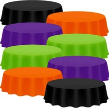 Preboun 12 Pcs 84 Inch Plastic Halloween Orange, Black, Purple, Green 