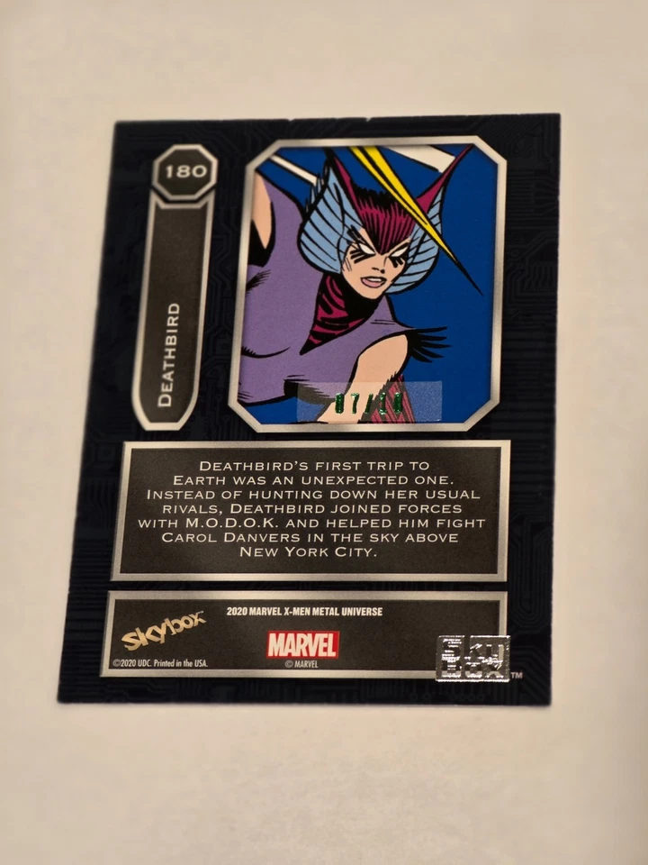 2020 Upper Deck Marvel X-Men Precious Metal Gems PMG Green #180 Deathbird /10 - Image 2 of 2